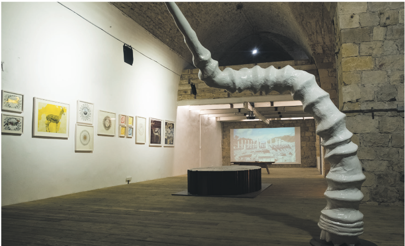 Manal Mahamid, ‘The Palestinian Gazelle Project’, installation view, Manjm Haifa Culture Lab, 2017; photograph by
Mohamed Badarne, courtesy of the artist.